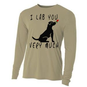 Cool I Lab You Very Much Valentine's Day Black Labrador Cooling Performance Long Sleeve Crew