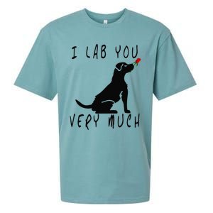 Cool I Lab You Very Much Valentine's Day Black Labrador Sueded Cloud Jersey T-Shirt