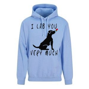 Cool I Lab You Very Much Valentine's Day Black Labrador Unisex Surf Hoodie