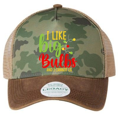 Cute I Like Big Bulbs And I Cannot Lie Christmas Outfit Funny Gift Legacy Tie Dye Trucker Hat