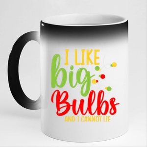 Cute I Like Big Bulbs And I Cannot Lie Christmas Outfit Funny Gift 11oz Black Color Changing Mug