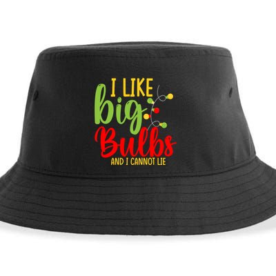Cute I Like Big Bulbs And I Cannot Lie Christmas Outfit Funny Gift Sustainable Bucket Hat