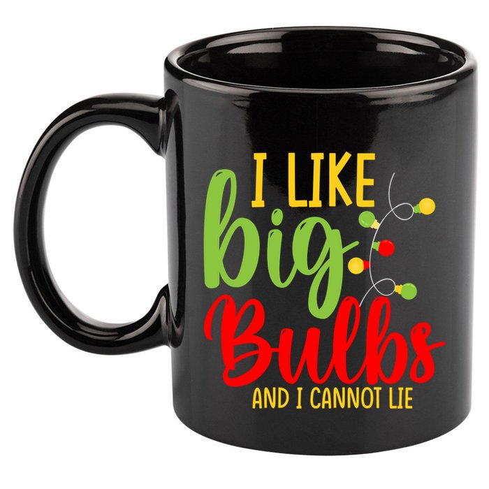 Cute I Like Big Bulbs And I Cannot Lie Christmas Outfit Funny Gift 11oz C Handle Ceramic Mug