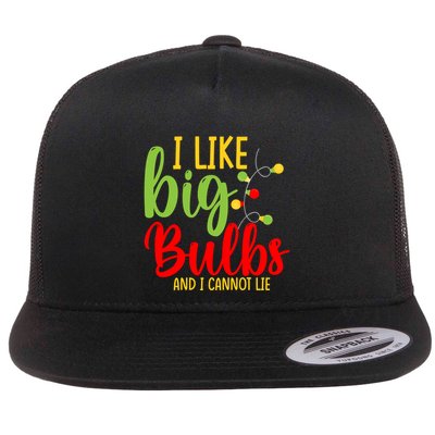 Cute I Like Big Bulbs And I Cannot Lie Christmas Outfit Funny Gift Flatbill Hat