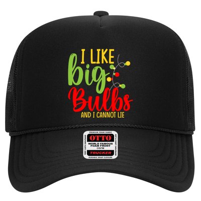 Cute I Like Big Bulbs And I Cannot Lie Christmas Outfit Funny Gift Trucker Hat