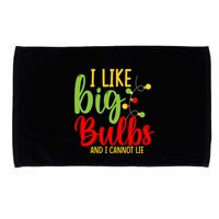 Cute I Like Big Bulbs And I Cannot Lie Christmas Outfit Funny Gift Microfiber Hand Towel