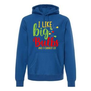 Cute I Like Big Bulbs And I Cannot Lie Christmas Outfit Funny Gift Premium Hoodie