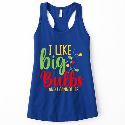 Cute I Like Big Bulbs And I Cannot Lie Christmas Outfit Funny Gift Womens Tank Top