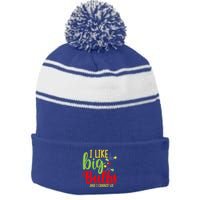 Cute I Like Big Bulbs And I Cannot Lie Christmas Outfit Funny Gift Stripe Pom Pom Beanie