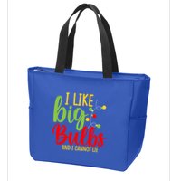 Cute I Like Big Bulbs And I Cannot Lie Christmas Outfit Funny Gift Zip Tote Bag