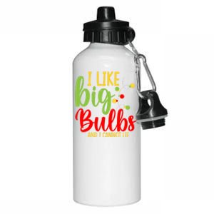 Cute I Like Big Bulbs And I Cannot Lie Christmas Outfit Funny Gift Aluminum Water Bottle