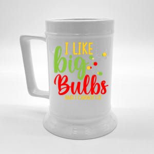 Cute I Like Big Bulbs And I Cannot Lie Christmas Outfit Funny Gift Beer Stein