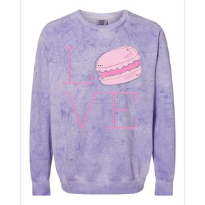 Cute I Love French Macaroon Macaron Cookie Gift Funny Gift Colorblast Crewneck Sweatshirt