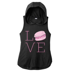 Cute I Love French Macaroon Macaron Cookie Gift Funny Gift Ladies PosiCharge Tri-Blend Wicking Draft Hoodie Tank