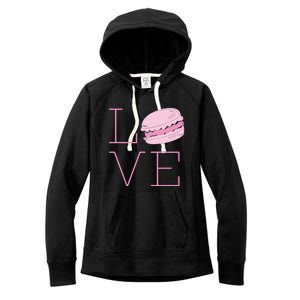 Cute I Love French Macaroon Macaron Cookie Gift Funny Gift Women's Fleece Hoodie