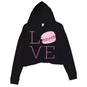 Cute I Love French Macaroon Macaron Cookie Gift Funny Gift Crop Fleece Hoodie