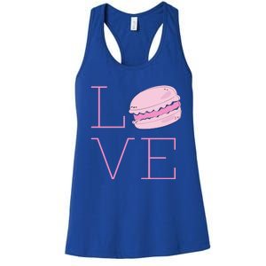 Cute I Love French Macaroon Macaron Cookie Gift Funny Gift Women's Racerback Tank