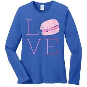 Cute I Love French Macaroon Macaron Cookie Gift Funny Gift Ladies Long Sleeve Shirt