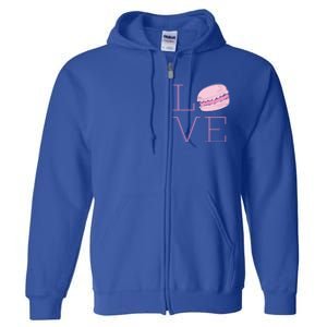 Cute I Love French Macaroon Macaron Cookie Gift Funny Gift Full Zip Hoodie