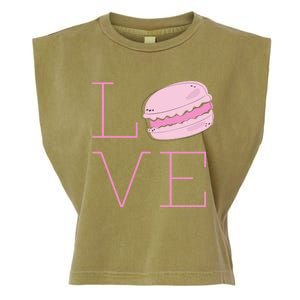 Cute I Love French Macaroon Macaron Cookie Gift Funny Gift Garment-Dyed Women's Muscle Tee