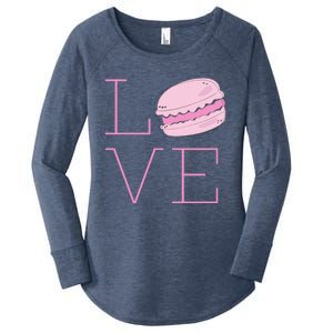 Cute I Love French Macaroon Macaron Cookie Gift Funny Gift Women's Perfect Tri Tunic Long Sleeve Shirt