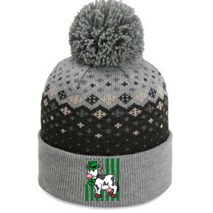 Cow In Leprechaun Hat American Flag Great Gift The Baniff Cuffed Pom Beanie