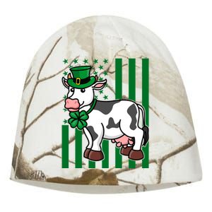 Cow In Leprechaun Hat American Flag Great Gift Kati - Camo Knit Beanie