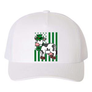 Cow In Leprechaun Hat American Flag Great Gift Yupoong Adult 5-Panel Trucker Hat