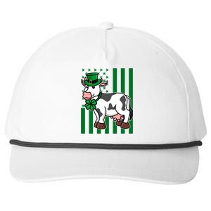 Cow In Leprechaun Hat American Flag Great Gift Snapback Five-Panel Rope Hat