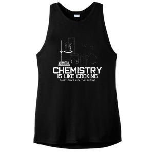 Chemistry Is Like Cooking Funny Chemist Nerd Gift Ladies PosiCharge Tri-Blend Wicking Tank