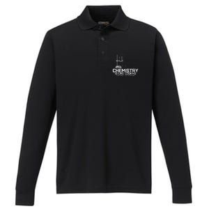 Chemistry Is Like Cooking Funny Chemist Nerd Gift Performance Long Sleeve Polo