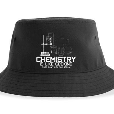 Chemistry Is Like Cooking Funny Chemist Nerd Gift Sustainable Bucket Hat