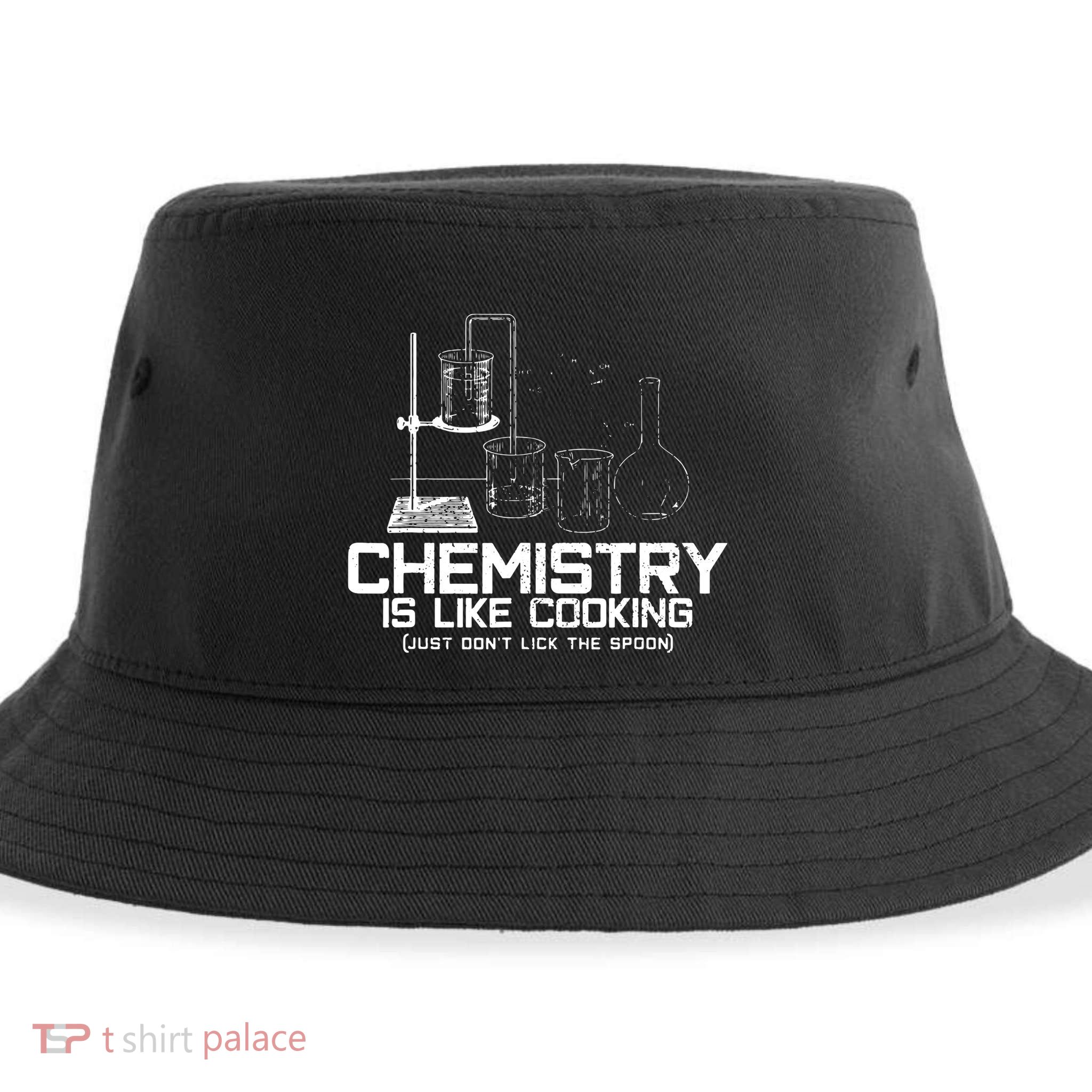 Chemistry Is Like Cooking Funny Chemist Nerd Gift Sustainable Bucket Hat