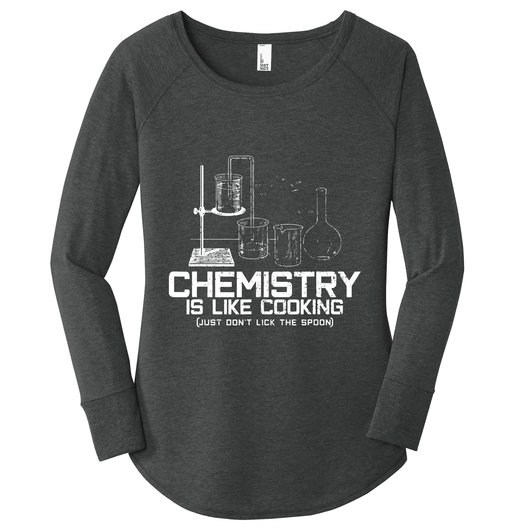 Chemistry Is Like Cooking Funny Chemist Nerd Gift Women's Perfect Tri Tunic Long Sleeve Shirt