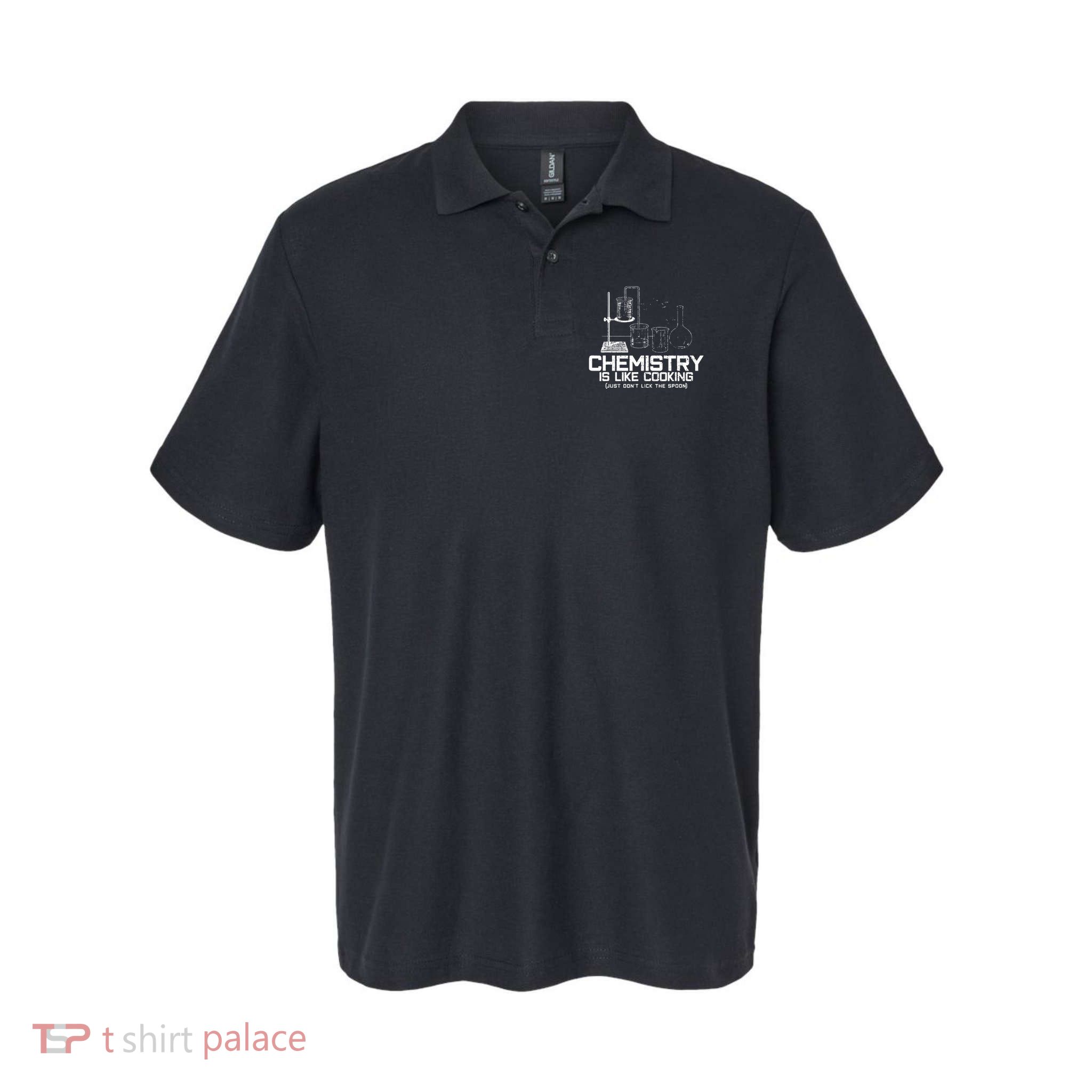 Chemistry Is Like Cooking Funny Chemist Nerd Gift Polo