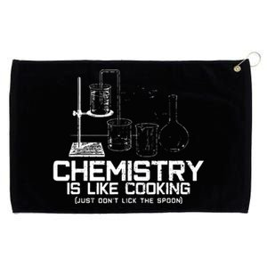 Chemistry Is Like Cooking Funny Chemist Nerd Gift Grommeted Golf Towel