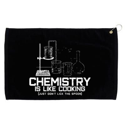 Chemistry Is Like Cooking Funny Chemist Nerd Gift Grommeted Golf Towel