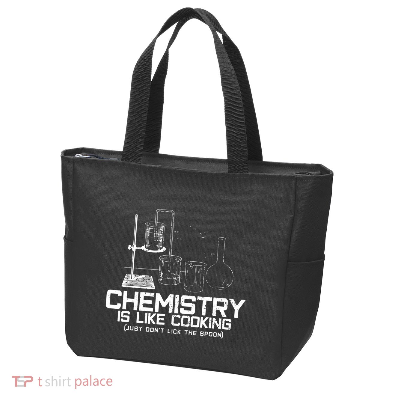 Chemistry Is Like Cooking Funny Chemist Nerd Gift Zip Tote Bag