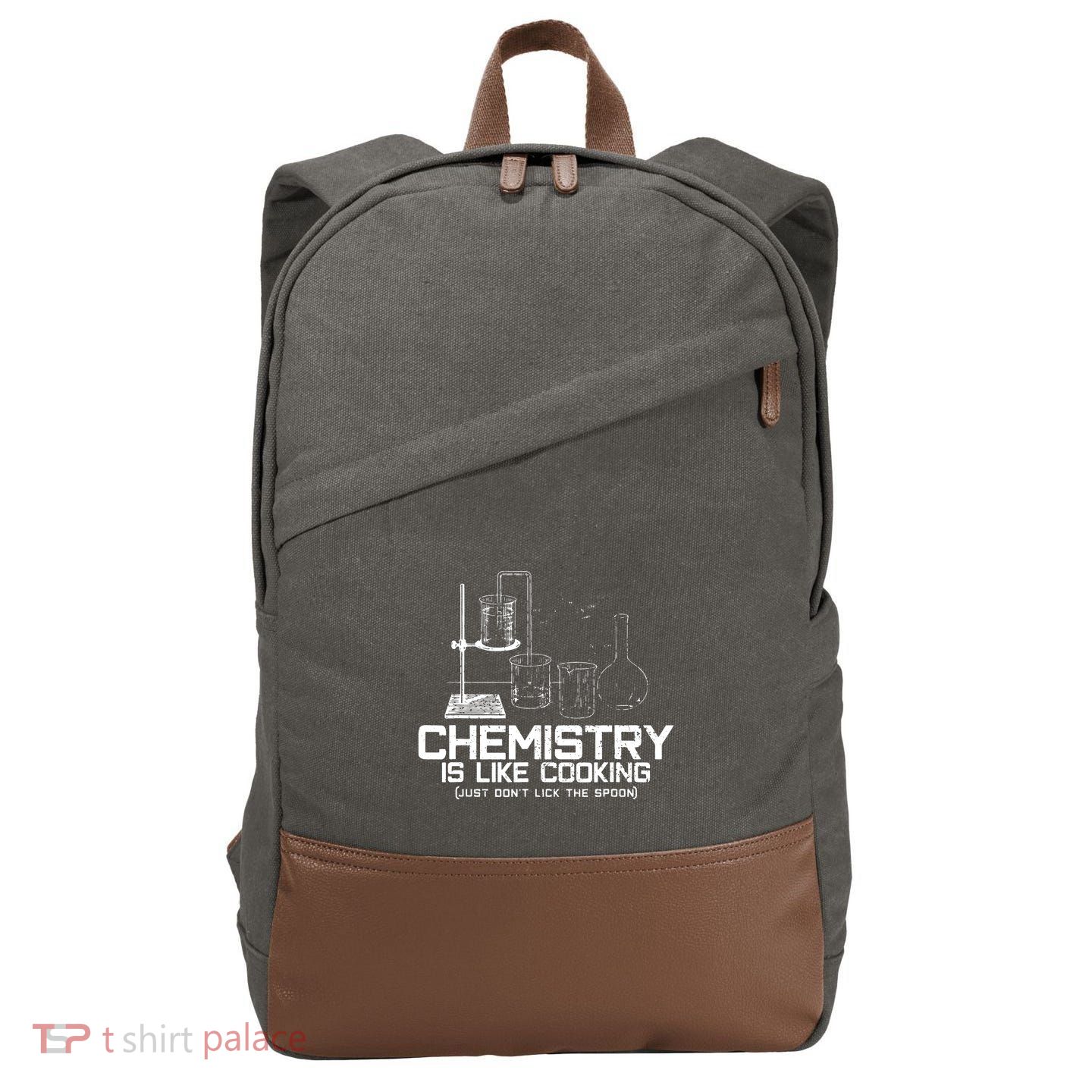Chemistry Is Like Cooking Funny Chemist Nerd Gift Cotton Canvas Backpack