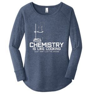 Chemistry Is Like Cooking Funny Chemist Nerd Gift Women's Perfect Tri Tunic Long Sleeve Shirt