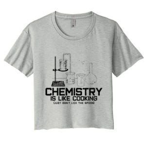 Chemistry Is Like Cooking Funny Chemist Nerd Gift Women's Crop Top Tee