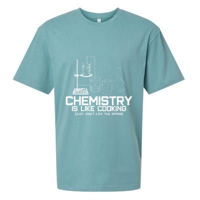 Chemistry Is Like Cooking Funny Chemist Nerd Gift Sueded Cloud Jersey T-Shirt