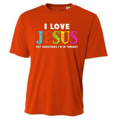 Cute I Love Jesus Christian Faith Gifts Cooling Performance Crew T-Shirt