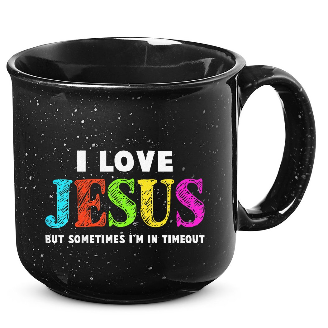 Cute I Love Jesus Christian Faith Gifts 15oz Campfire Ceramic Mug