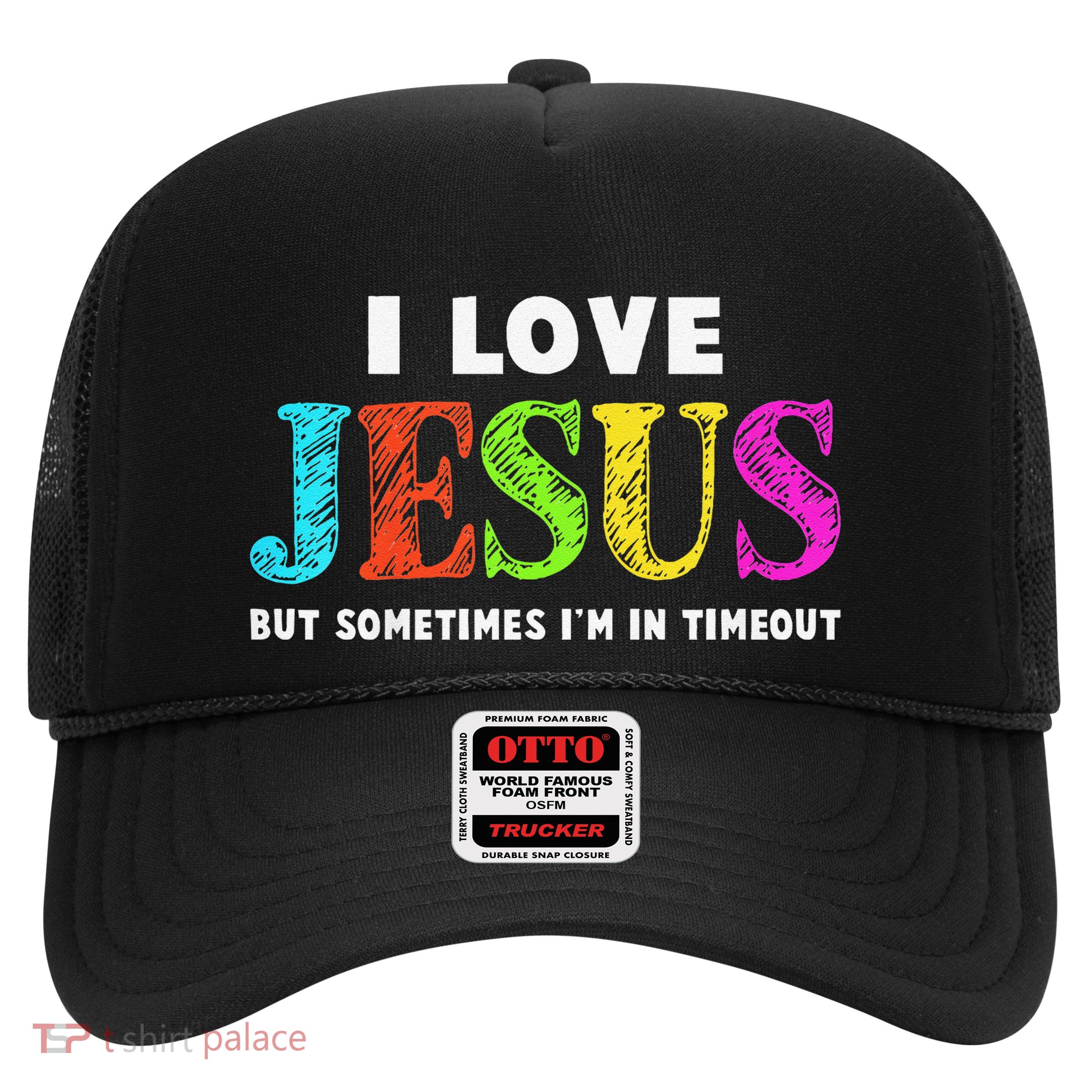 Cute I Love Jesus Christian Faith Gifts Trucker Hat