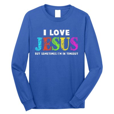 Cute I Love Jesus Christian Faith Gifts Long Sleeve Shirt