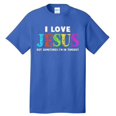 Cute I Love Jesus Christian Faith Gifts Tall T-Shirt