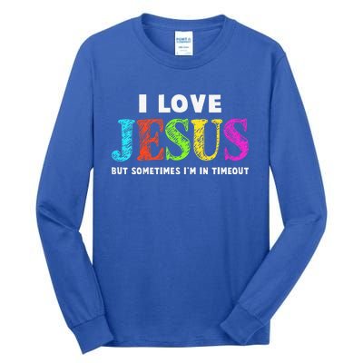 Cute I Love Jesus Christian Faith Gifts Tall Long Sleeve T-Shirt