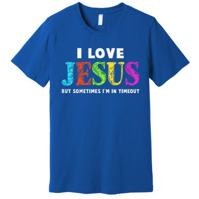 Cute I Love Jesus Christian Faith Gifts Premium T-Shirt