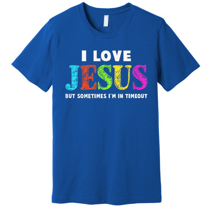 Cute I Love Jesus Christian Faith Gifts Premium T-Shirt